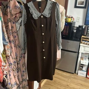 Flannel sleeve dress, fall vibes, size extra large, one once very flattering